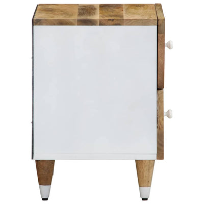 yöpöytäkaapit 2 kpl 40x33,5x46 cm massiivipuu mango
