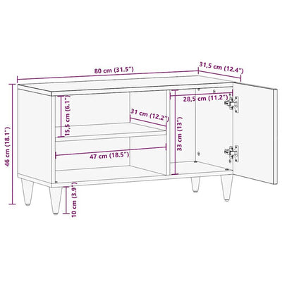 Tv-taso Pasquale 80x31,5x46cm (mangopuu)