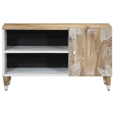 TV-taso 80x31,5x46 cm täysi mangopuu