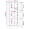 Highboard 40x33,5x110 cm Massiivipuu Mango