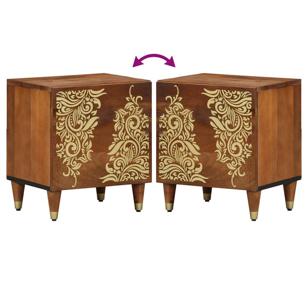 Yöpöytä ovella 2 pcs Hunajanruskea 40 x 33 x 46 cm