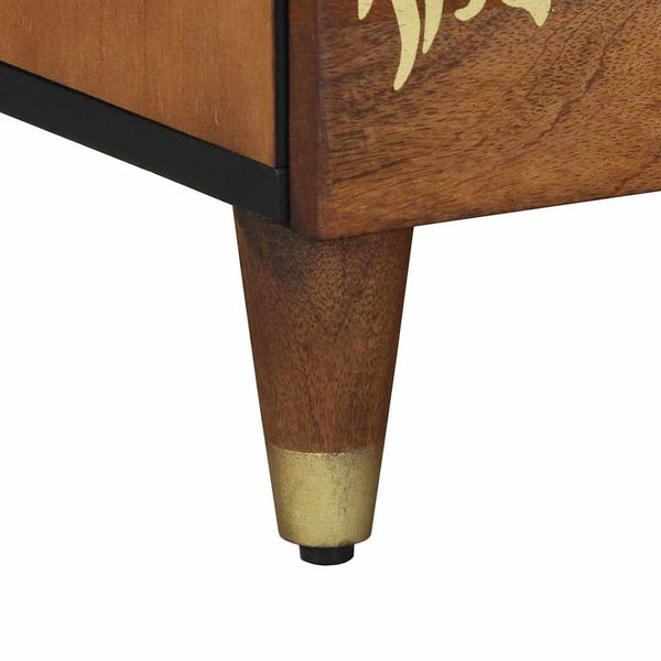 Yöpöytäkaappi Hunajanruskea 40 x 33 x 46 cm Kiinteä mango puu