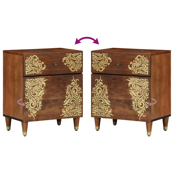 Yöpöytä ovella Hunajanruskea 50 x 33 x 60 cm Kiinteä mango puu