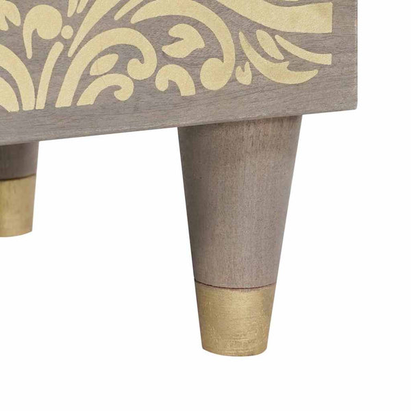 Yöpöytä ovella Harmaa 40 x 33 x 46 cm Kiinteä mango puu