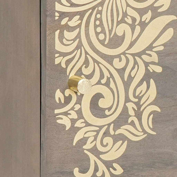 Yöpöytä ovella 2 pcs Harmaa 40 x 33 x 46 cm Kiinteä mango puu