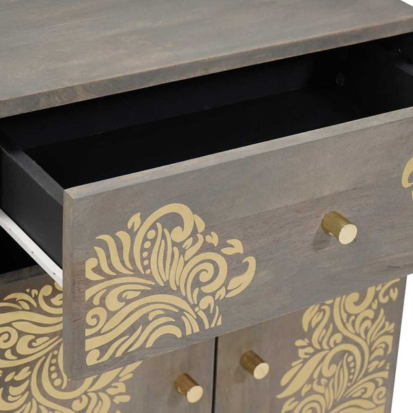 Yöpöytä ovella Harmaa 50 x 33 x 60 cm Kiinteä mango puu