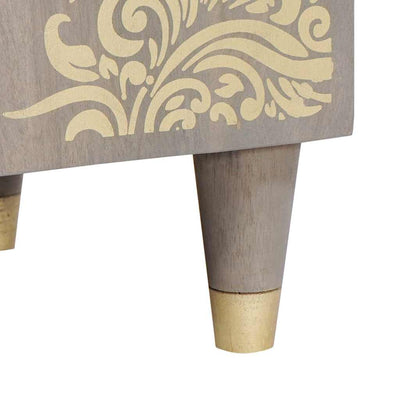 Sivupöytä Harmaa 38 x 33.5 x 160 cm Täysi Mangopuu