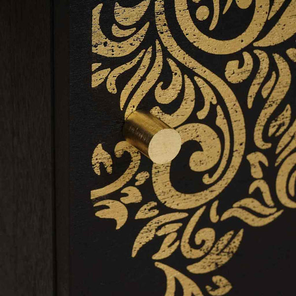 Yöpöytä ovella Musta 40 x 33 x 46 cm Kiinteä mango puu