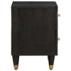 Yöpöytäkaappi Musta 40 x 33 x 46 cm Kiinteä mango puu