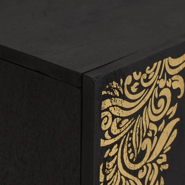 TV-kaappi Musta 105 x 33 x 46 cm Kiinteä mango puu