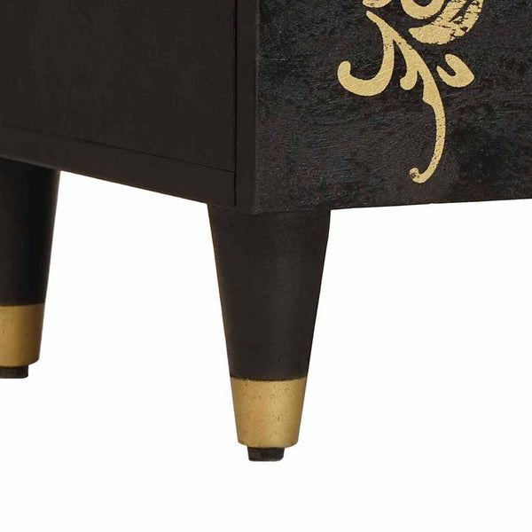 Yöpöytä ovella Musta 50 x 33 x 60 cm Kiinteä mango puu