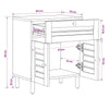 Yöpöytä Luonnollinen 50 x 33 x 60 cm Kiinteä mango puu