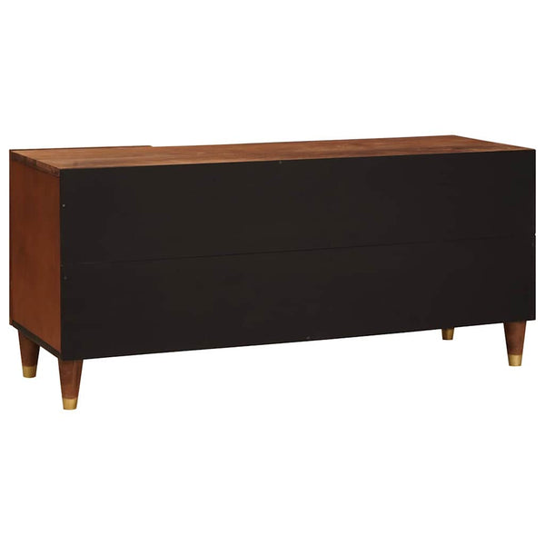 TV-kaappi hyllyllä Ruskea 105 x 33,5 x 46 cm Kiinteä mango puu