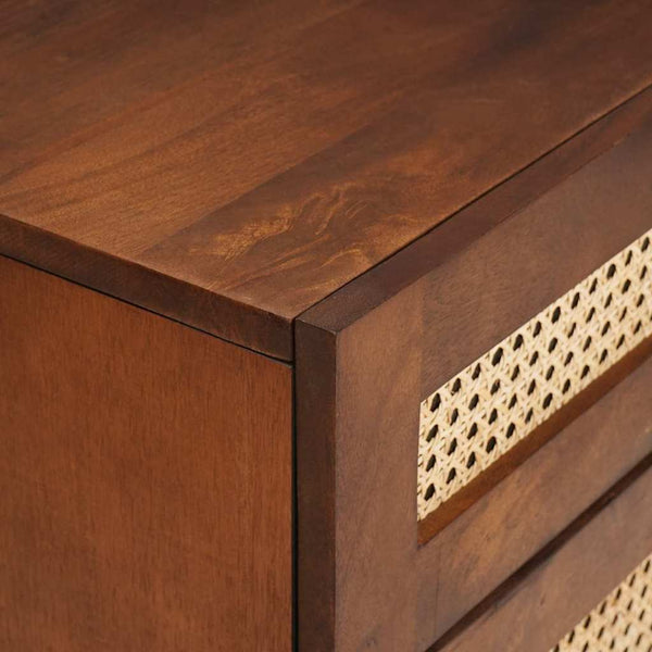 Yöpöydät Ruskea 50 x 33 x 60 cm Kaisla ja massiivinen mango-puu