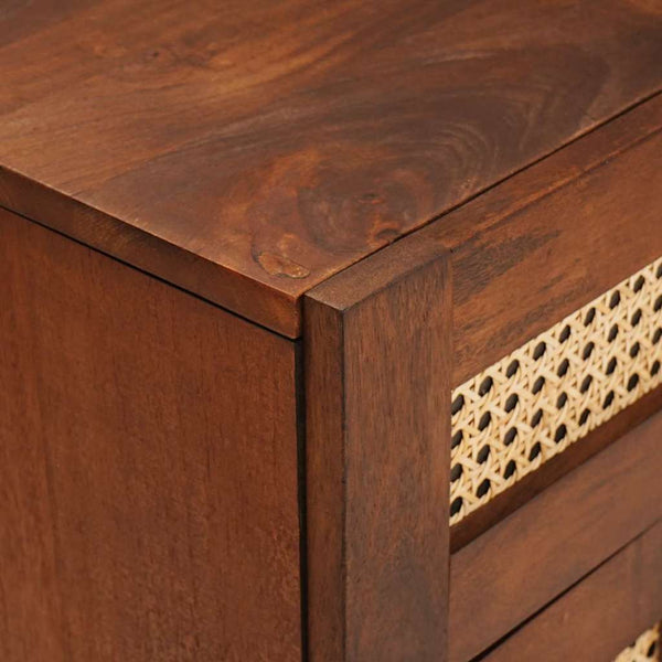 Yöpöydät Ruskea 50 x 33 x 60 cm Kaisla ja massiivinen mango-puu