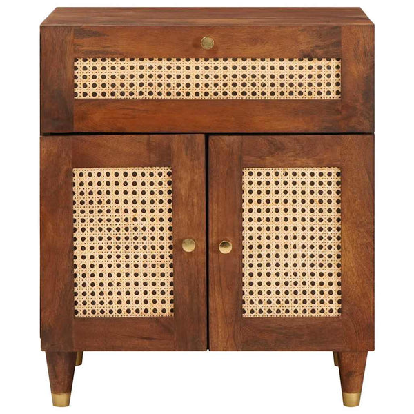 Yöpöydät Ruskea 50 x 33 x 60 cm Kaisla ja massiivinen mango-puu