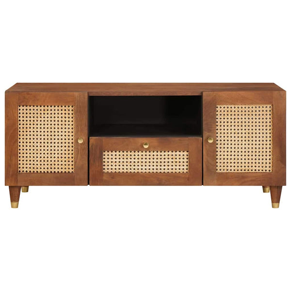 TV-kaappi Ruskea 105 x 33,5 x 46 cm Kiinteä mango puu