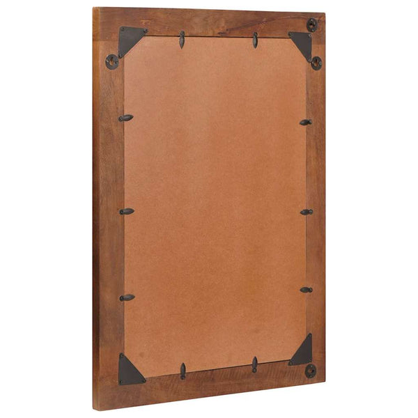 Peili Ruskea ja Hopea 50 x 2,5 x 70 cm Vankka Mango-puu ja lasi