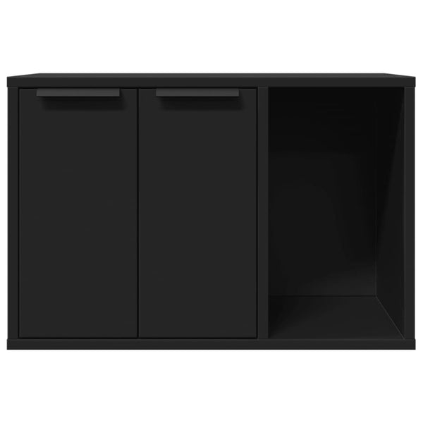 Kissanhiekkalaatikon kotelo Racz 60x40x40cm musta (puinen)