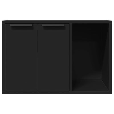 Kissanhiekkalaatikon kotelo musta 60x40x40 cm tekninen puu