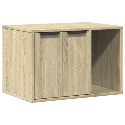 Kissanhiekkalaatikon kotelo musta 60x40x40 cm tekninen puu