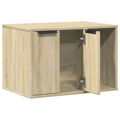 Kissanhiekkalaatikon kotelo musta 60x40x40 cm tekninen puu