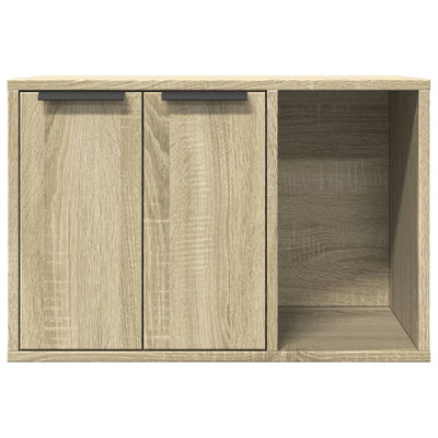 Kissanhiekkalaatikon kotelo musta 60x40x40 cm tekninen puu