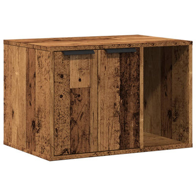 Kissanhiekkalaatikon kotelo vanha puu 60x40x40 cm tekninen puu