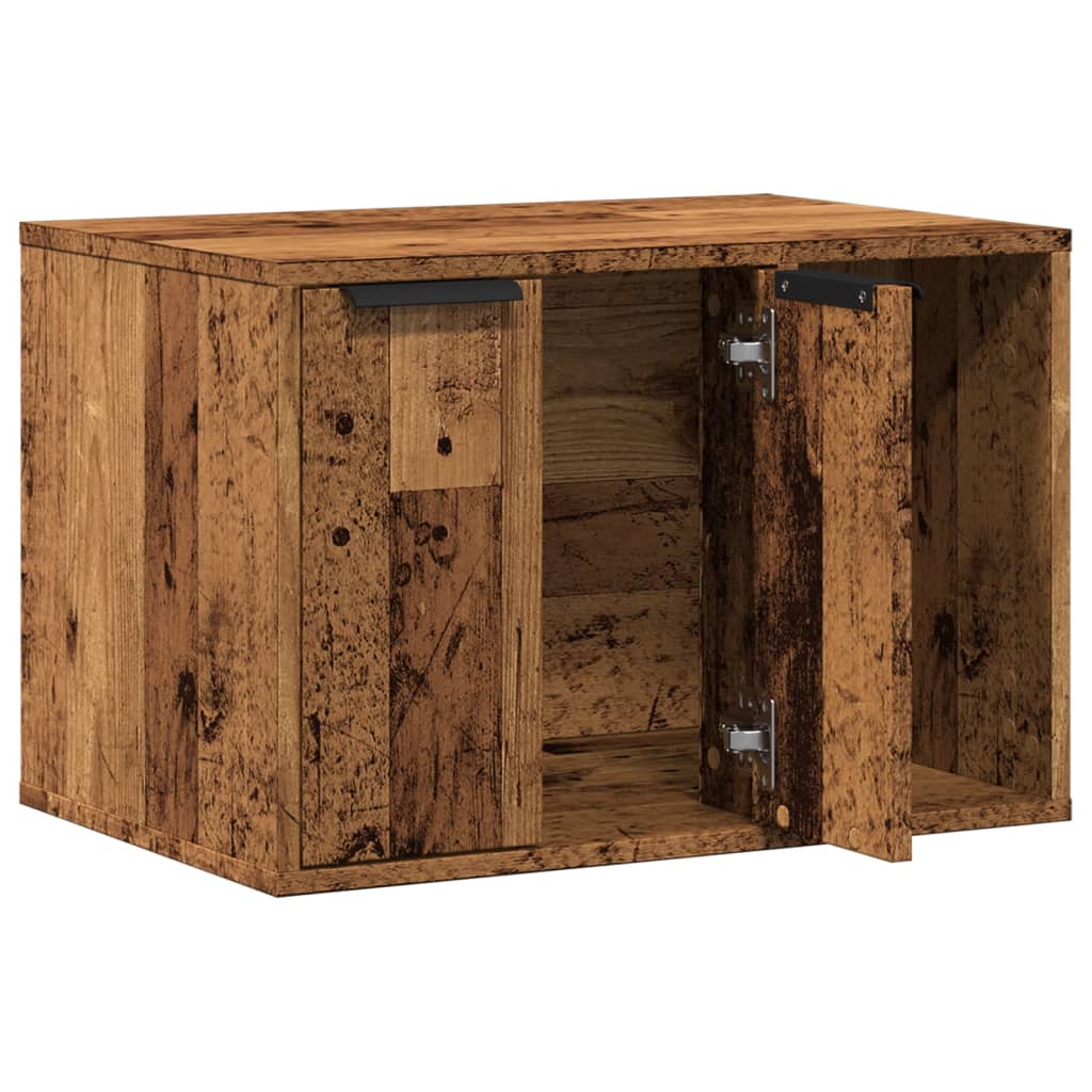 Kissanhiekkalaatikon kotelo Racz 60x40x40cm (vanha puu, puinen)