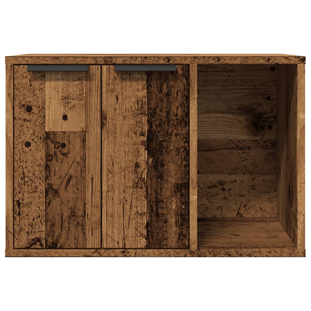 Kissanhiekkalaatikon kotelo Racz 60x40x40cm (vanha puu, puinen)