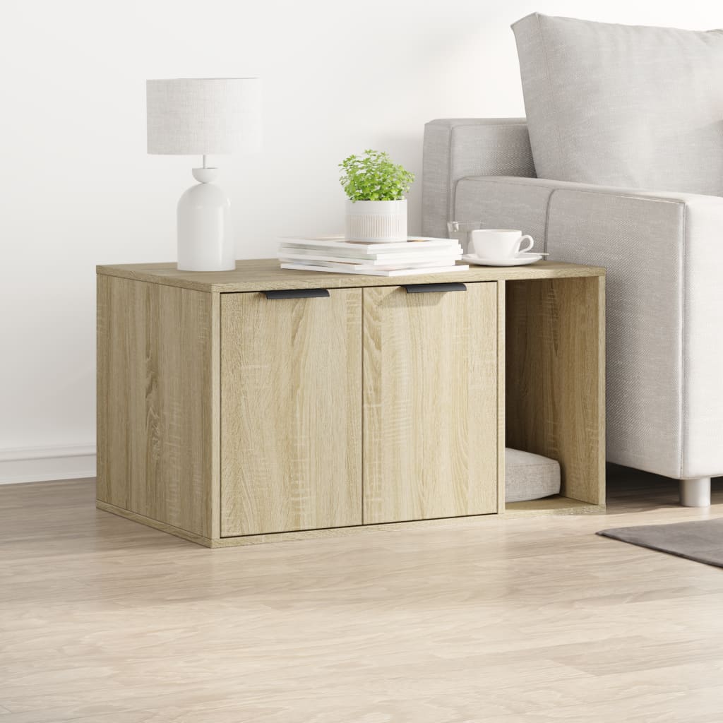 Kissanhiekkalaatikon kotelo sonoma Racz 80x50x45cm (puinen)