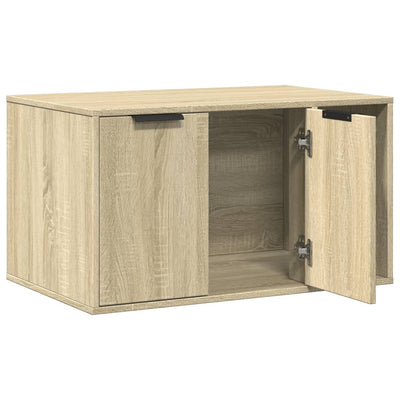 Kissanhiekkalaatikon kotelo Sonoma 80x50x45 cm tekninen puu