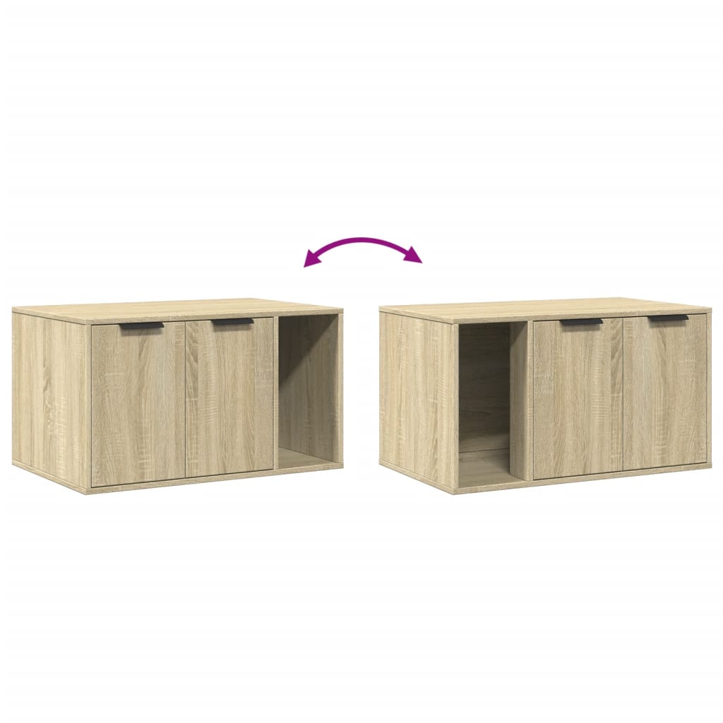 Kissanhiekkalaatikon kotelo sonoma Racz 80x50x45cm (puinen)