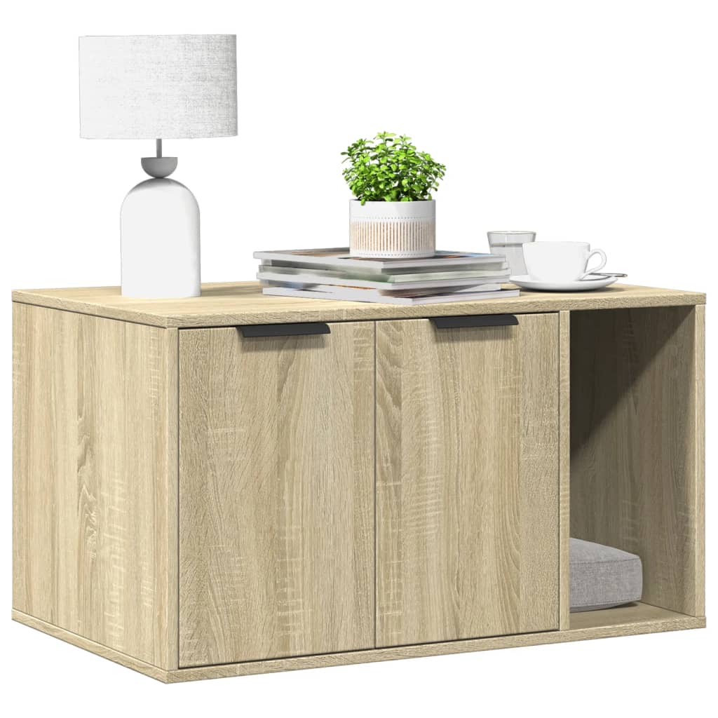Kissanhiekkalaatikon kotelo sonoma Racz 80x50x45cm (puinen)