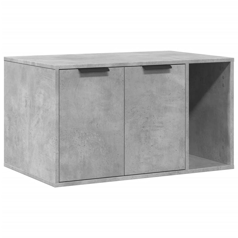 Harmaa kissanhiekkalaatikon kotelo Racz 80x50x45cm (puinen)