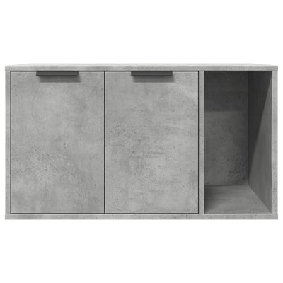 Kissanhiekkalaatikon kotelo harmaa 80x50x45 cm tekninen puu