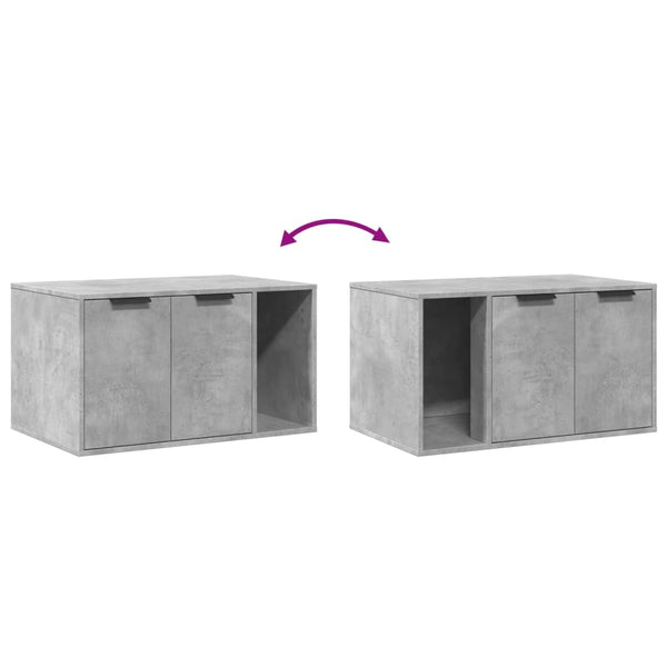 Harmaa kissanhiekkalaatikon kotelo Racz 80x50x45cm (puinen)
