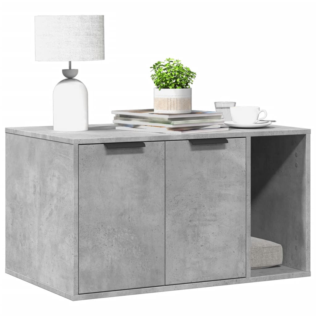 Harmaa kissanhiekkalaatikon kotelo Racz 80x50x45cm (puinen)
