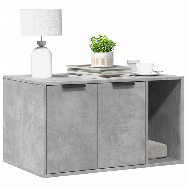 Harmaa kissanhiekkalaatikon kotelo Racz 80x50x45cm (puinen)