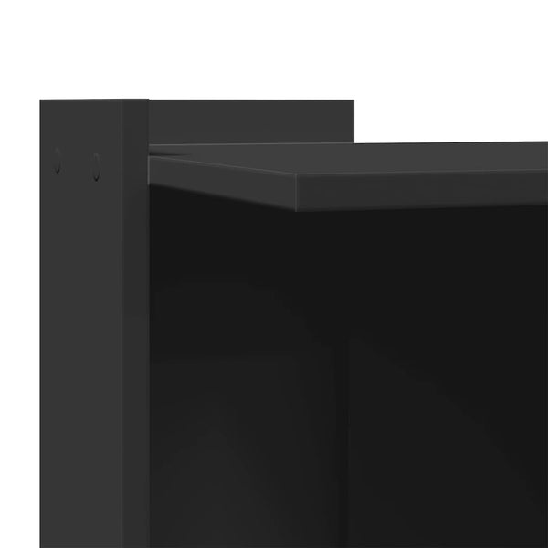 Kissanhiekkalaatikon kotelo musta 42x42x51 cm tekninen puu