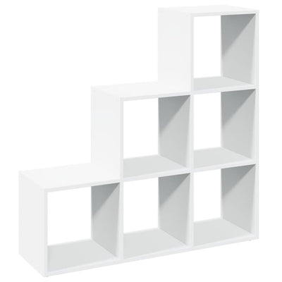 Huoneenjakaja 3 tasoa valkoinen 99x29x99 cm tekninen puu