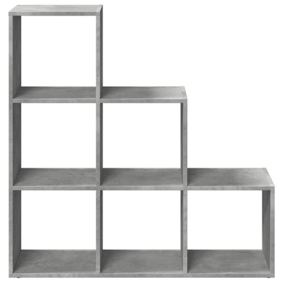 Huoneenjakaja 3 tasoa betoninharmaa 99x29x99 cm tekninen puu