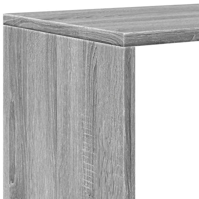 Huoneenjakaja 3 tasoa harmaa Sonoma 99x29x99 cm tekninen puu