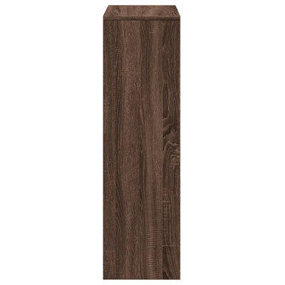 Ruskea tammi huoneenjakaja Leuntina 99x29x99cm (3 tasoa puinen)