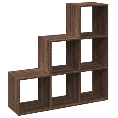 Huoneenjakaja 3 tasoa ruskea tammi 99x29x99 cm tekninen puu