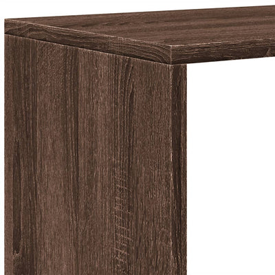 Huoneenjakaja 3 tasoa ruskea tammi 99x29x99 cm tekninen puu
