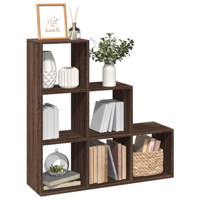 Huoneenjakaja 3 tasoa ruskea tammi 99x29x99 cm tekninen puu