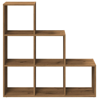 Huoneenjakaja 3 tasoa artesaani tammi 99x29x99 cm tekninen puu