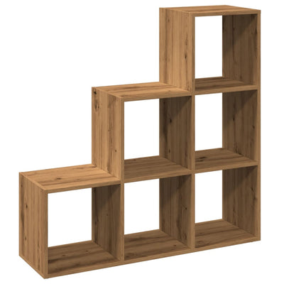 Huoneenjakaja 3 tasoa artesaani tammi 99x29x99 cm tekninen puu
