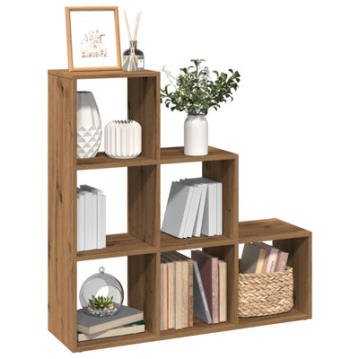 Huoneenjakaja 3 tasoa artesaani tammi 99x29x99 cm tekninen puu